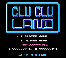 Clu Clu Land title screenshot